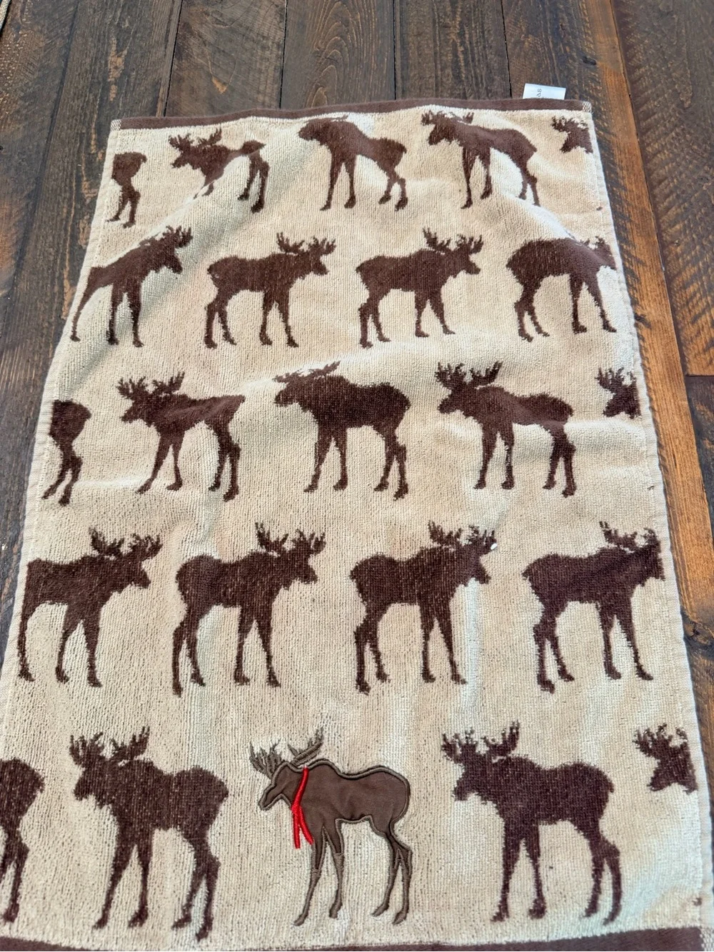 St. Nicholas Square Holiday Towels Set - Snowman & Moose
